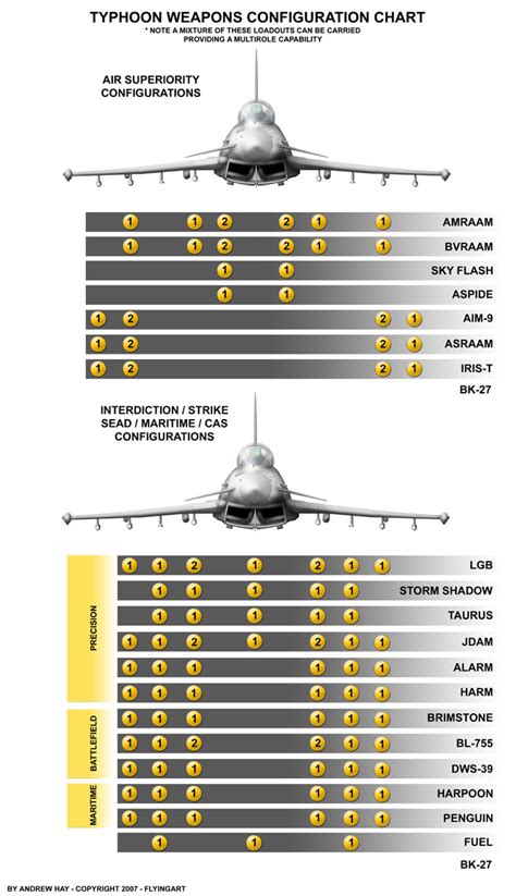 CHAFF AND FLARE: EUROFIGHTER TYPHOON WEAPON LOADOUT OPTION CHART