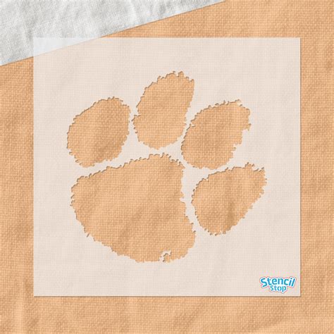 Clemson Tigers Paw Logo Stencil