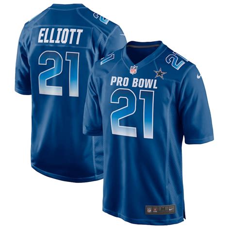 Nike Ezekiel Elliott NFC Royal 2019 Pro Bowl Game Jersey