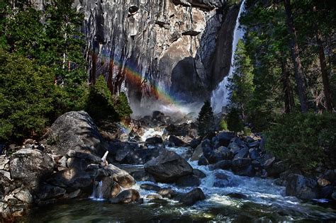 Rainbow at Yosemite Falls Photograph by Rick Berk - Fine Art America