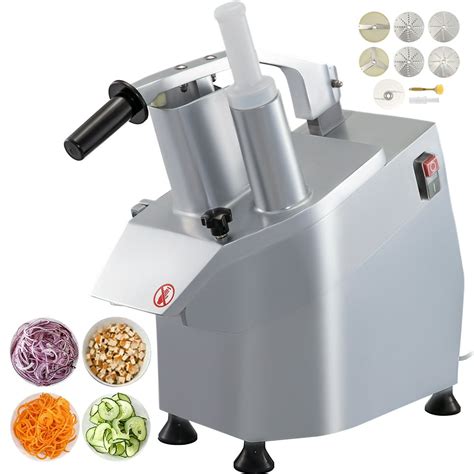 VEVOR 110V Commercial Food Processor 2 Feeding Holes, 550W Electric ...