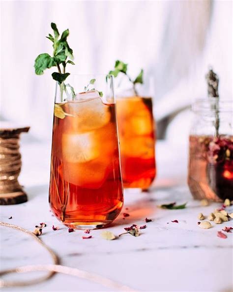 Rose Cardamom Iced Tea Cocktails Recipe | The Feedfeed