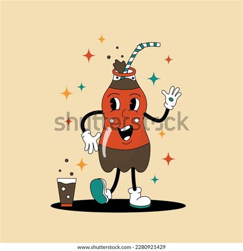 Vector Cartoon Illustration Cola Bottle On Stock Vector (Royalty Free ...