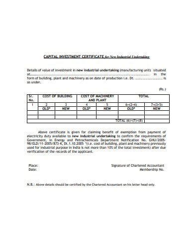 11+ Investment Certificate Templates in PDF | DOC | Free & Premium Templates