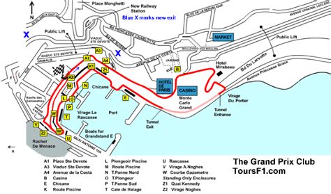 Formula 1 Monaco Grand Prix track layout