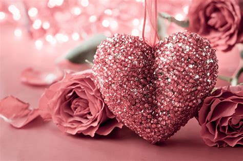 Wallpaper Valentine's Day Heart rose Flowers