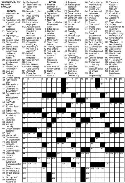 Los Angeles Times Sunday Crossword Puzzle | Puzzles | rutlandherald.com