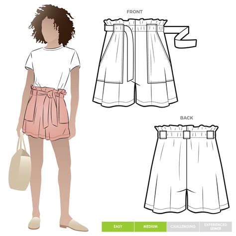 Ellen Woven Short Sewing Pattern – Casual Patterns – Style Arc