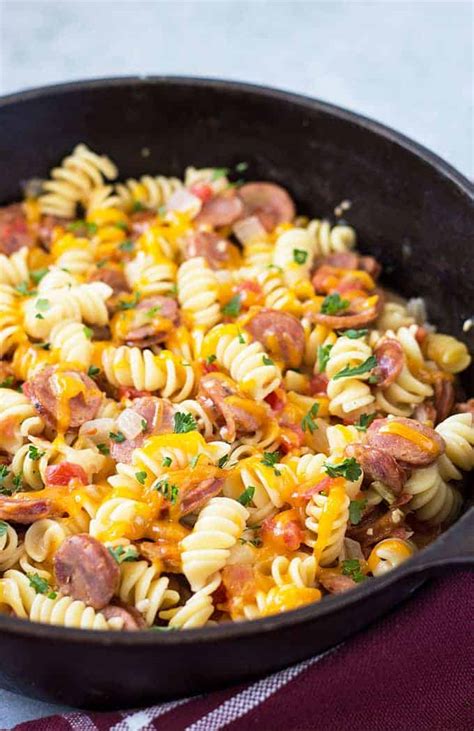 One Pan Cajun Andouille Sausage and Pasta | The Blond Cook