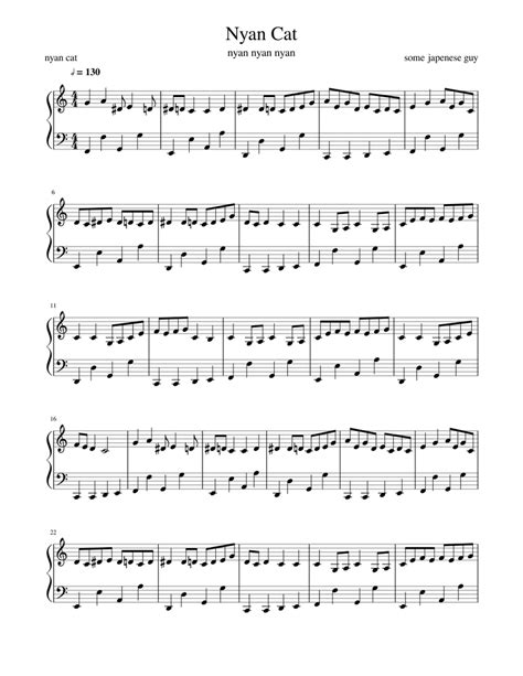 Nyan Cat Sheet music for Piano (Solo) | Musescore.com