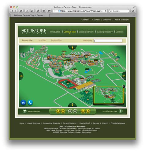 Skidmore College Campus Map - MC82 : Miguel A. Cardona Jr : New Media ...