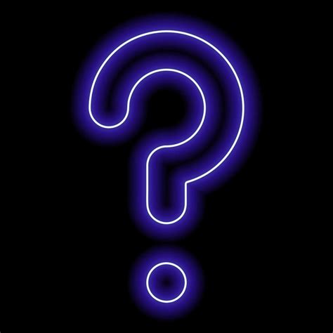 Blue neon question mark on a black background 11895897 Vector Art at Vecteezy