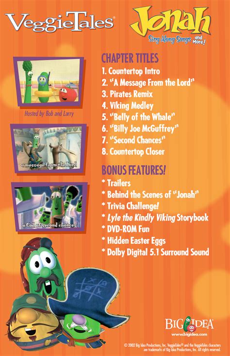 VT - Jonah Sing-Along Songs and More! DVD Insert by LuxoVeggieDude9302 on DeviantArt