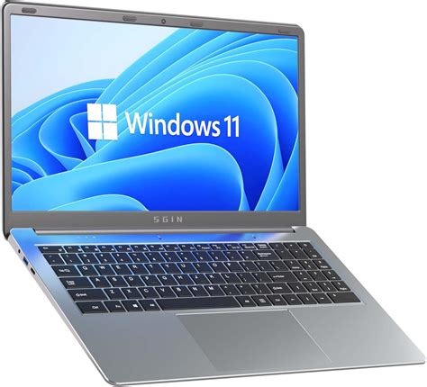 SGIN Ordenador Portátil Windows 11, 15.6 Pulgadas 4GB DDR4 128GB SSD ...