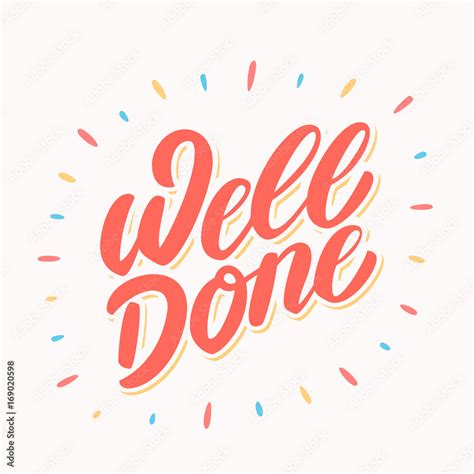 Well done banner. Stock Vector | Adobe Stock