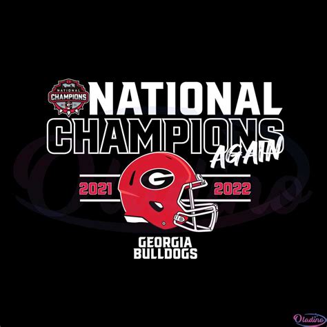 Georgia Bulldogs Back To Back College Football Playoff National Svg ...