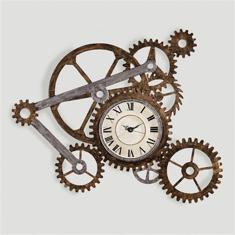 Gear Wall Art with Clock | World Market | Steampunk, Inredning och Hem ...