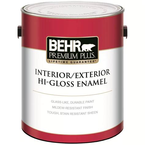 Behr Premium Plus Int/Ext Gloss Pure White 3.79l | The Home Depot Canada