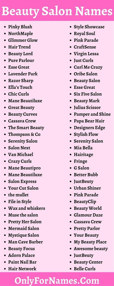 481+ Beauty Salon Names Which Attracts Every Ladies