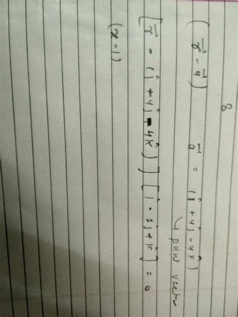 Q.30 The perpendicular distance from the origin to the plane containing ...