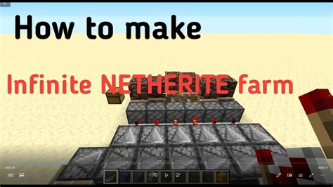 How to build an NETHERITE farm in Minecraft - YouTube