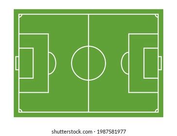 Soccer Field Top View Vector Illustration Stock Vector (Royalty Free ...