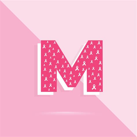 Pink color letter m logo and icon for breast cancer awareness month 27390198 Vector Art at Vecteezy