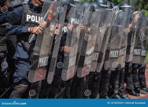 Riot Police Control the Crowd. Editorial Stock Image - Image of control ...