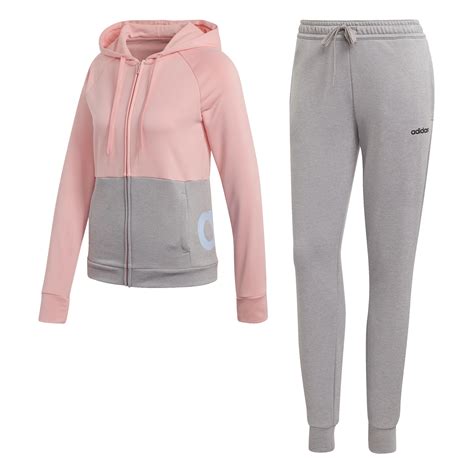 buy adidas Linear FT Tracksuit Women - Lightgrey, Pink online | Tennis-Point