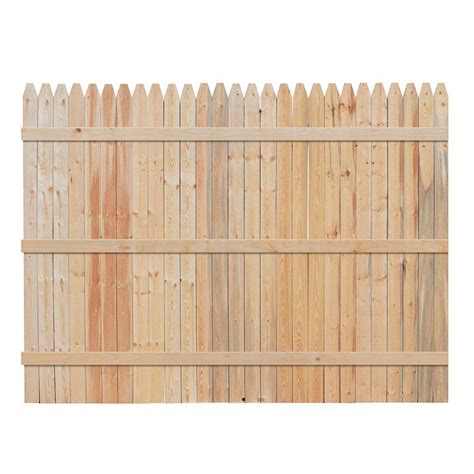 6 ft. H x 8 ft. W Spruce Pine Fir Stockade Fence Panel-8847 - The Home Depot