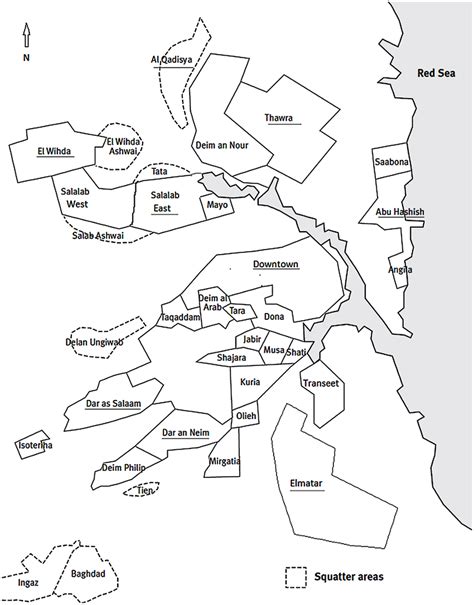 Port Sudan map. Sketch map of Port Sudan city shows approximate... | Download Scientific Diagram