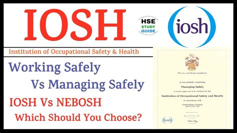 IOSH Courses || IOSH Working Safely || IOSH Managing Safely || IOSH/NEBOSH : Which Is Better ...