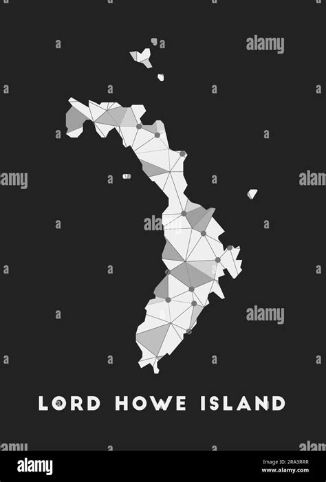 Lord Howe Island - communication network map. Lord Howe Island trendy ...