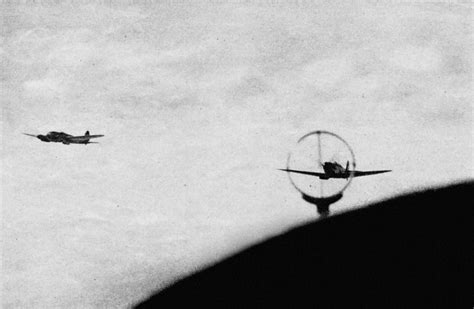 One of a group of pictures taken from a Heinkel He-111 chronicling her dogfight with a ...