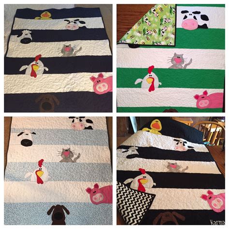 Darling Farm Animal Baby Quilt ready to be adored and loved by a little ...