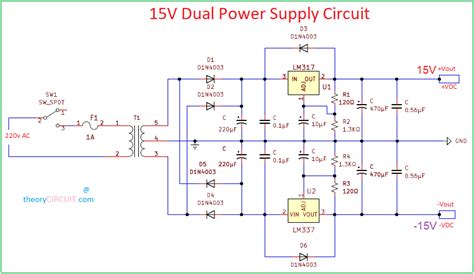 15V Dual Power Supply Circuit