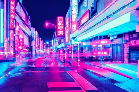 neon tokyo street futuristic aesthetic, wallpaper, | Stable Diffusion