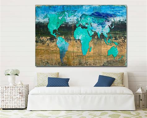 World Map Canvas Print, World Map Canvas, World Map Large Canvas ...