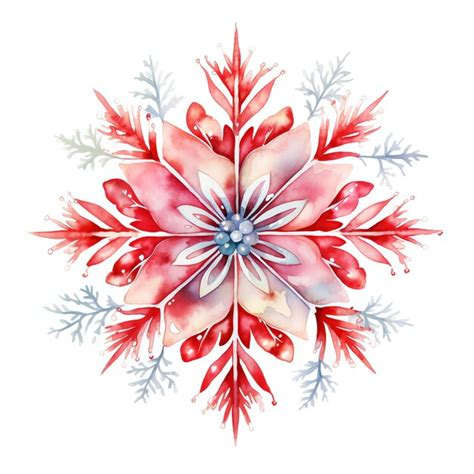 Premium AI Image | Snowflakes watercolor winter