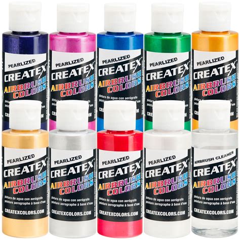 Createx 10 COLOR PEARLIZED SET Airbrush Paint Colors - Walmart.com