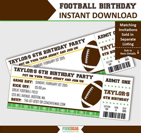 Football Party Banner Printable Banner for a Football - Etsy