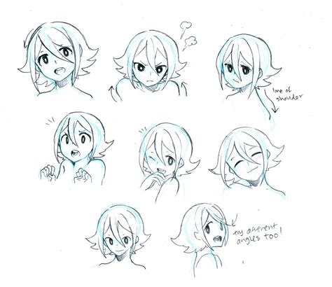 Anime Face Expressions Drawing