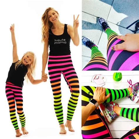 Women High Waist Stretch Leggings Fitness Yoga Pants Athletic Gym Sport Trousers Family Matching ...