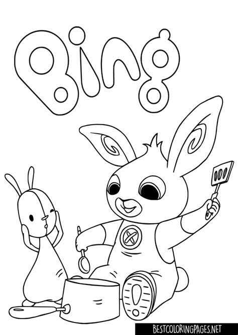 Bing Bunny coloring pages - Free printable coloring pages