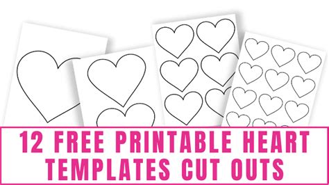 12 Free Printable Heart Templates Cut Outs