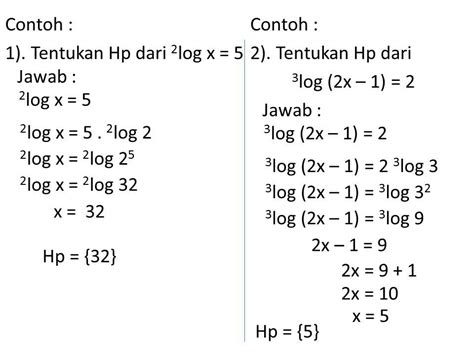 Contoh Soal Dan Pembahasan Logaritma | LEMBAR EDU