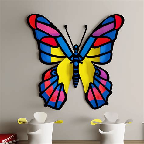 Butterfly Pop Art Wall Art · Creative Fabrica