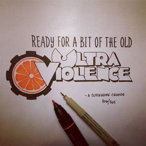 A Clockwork Orange-Movie Quotes Typography by Ian Simmons | Alphabet poster, Clockwork orange ...