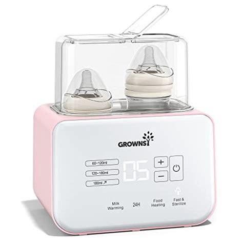 Baby Bottle Warmer, Grownsy 8-in-1 Fast Milk Warmer with Timer ...