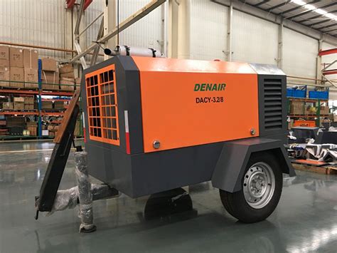 Portable air compressor for sandblasting Industry - DENAIR Compressors